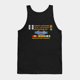 1st Bn 14th Inf - 4th ID - Company CO - Vietnam Vet Tank Top